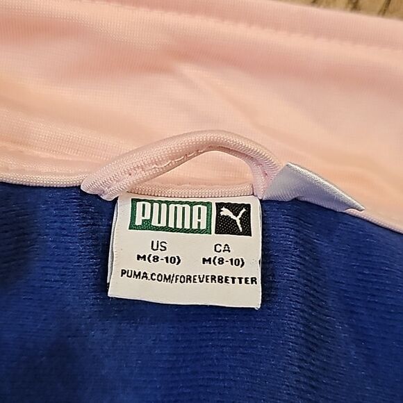 Puma track zip up jacket size M 8-10 - Picture 8 of 10